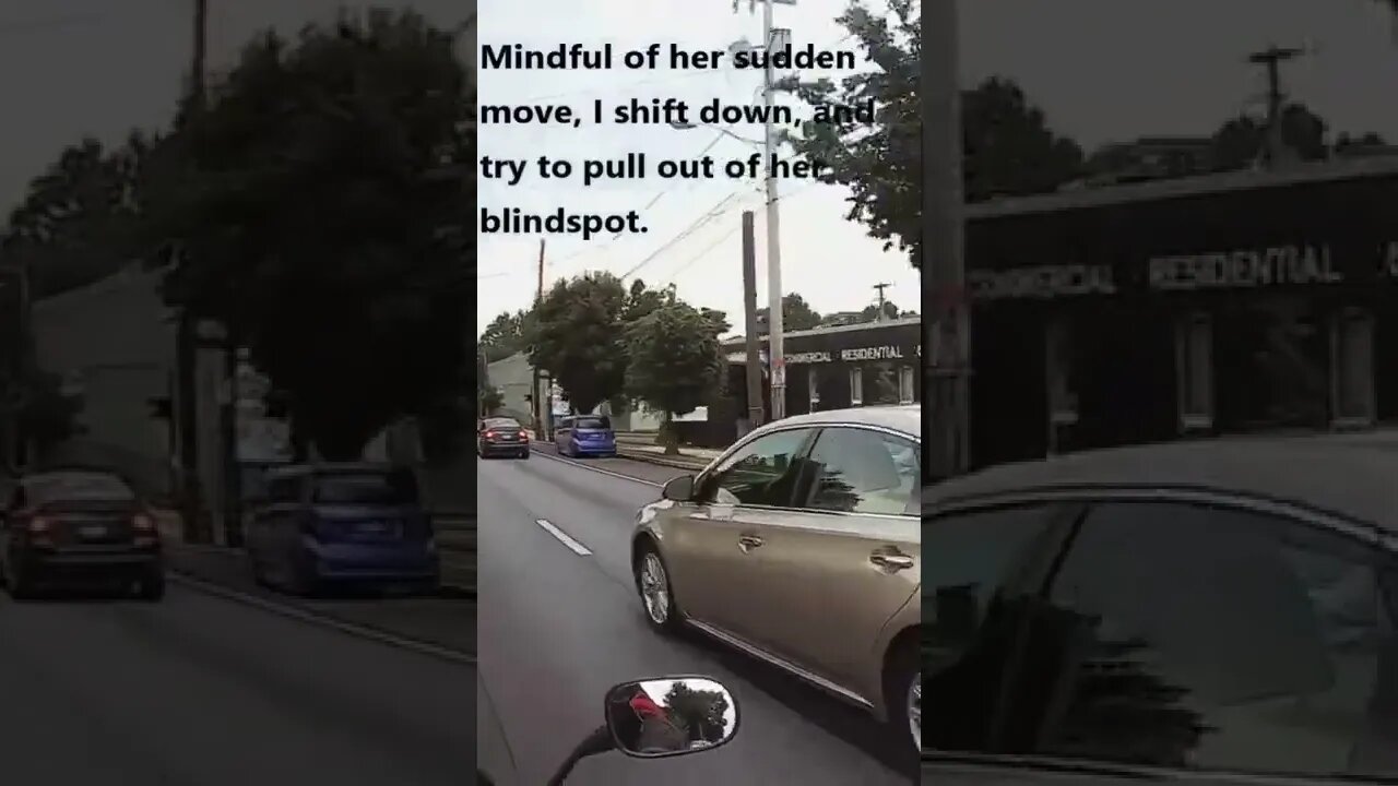 Mind the blind spots - motorcycle close call