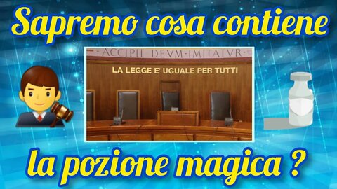 Tribunale di Pesaro dice sì : l'elisir sarà analizzato!