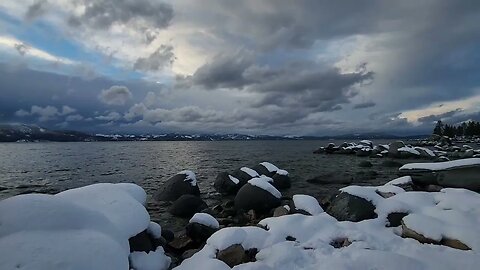 On the rocks at Lake Tahoe