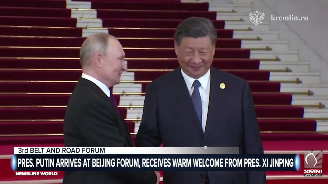 President Vladimir Putin arrives in Beijing Forum, receives warm welcome from President Xi Jinping.