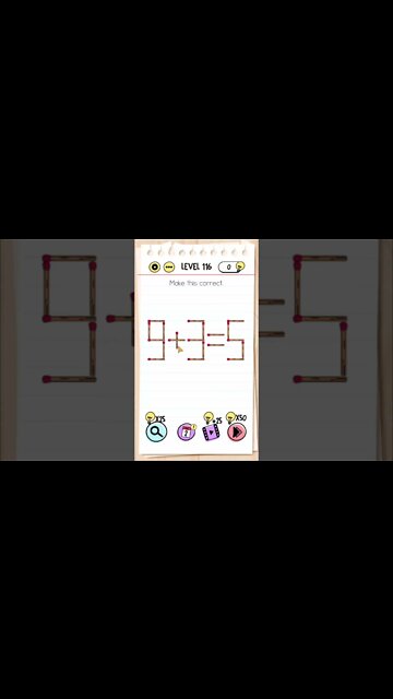 Brain Test Tricky Puzzles Level 116 Make this correct.