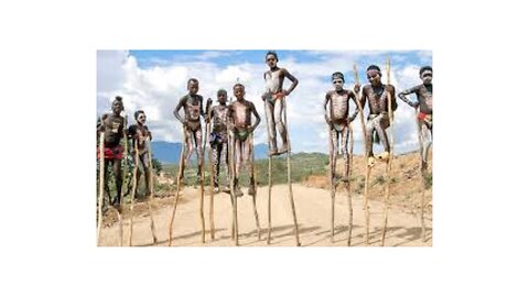 Ethiopian tribes uses stilts for centuries