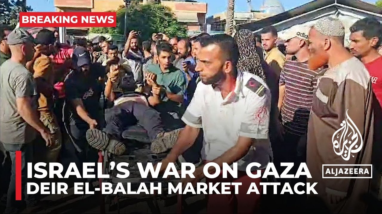 War on Gaza: Israeli attack on Deir el-Balah market kills at least nine Palestinians