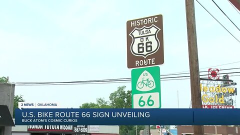 U.S. Bike Route 66 Sign Unveiling