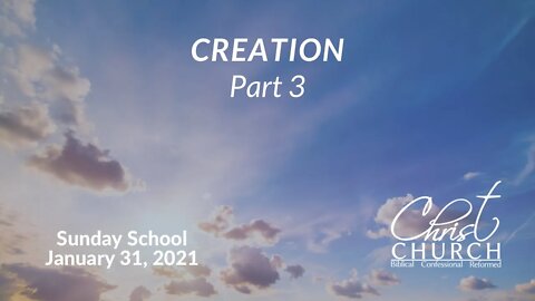 January 31, 2021 - Creation, Part 3 - Rev. John Canales