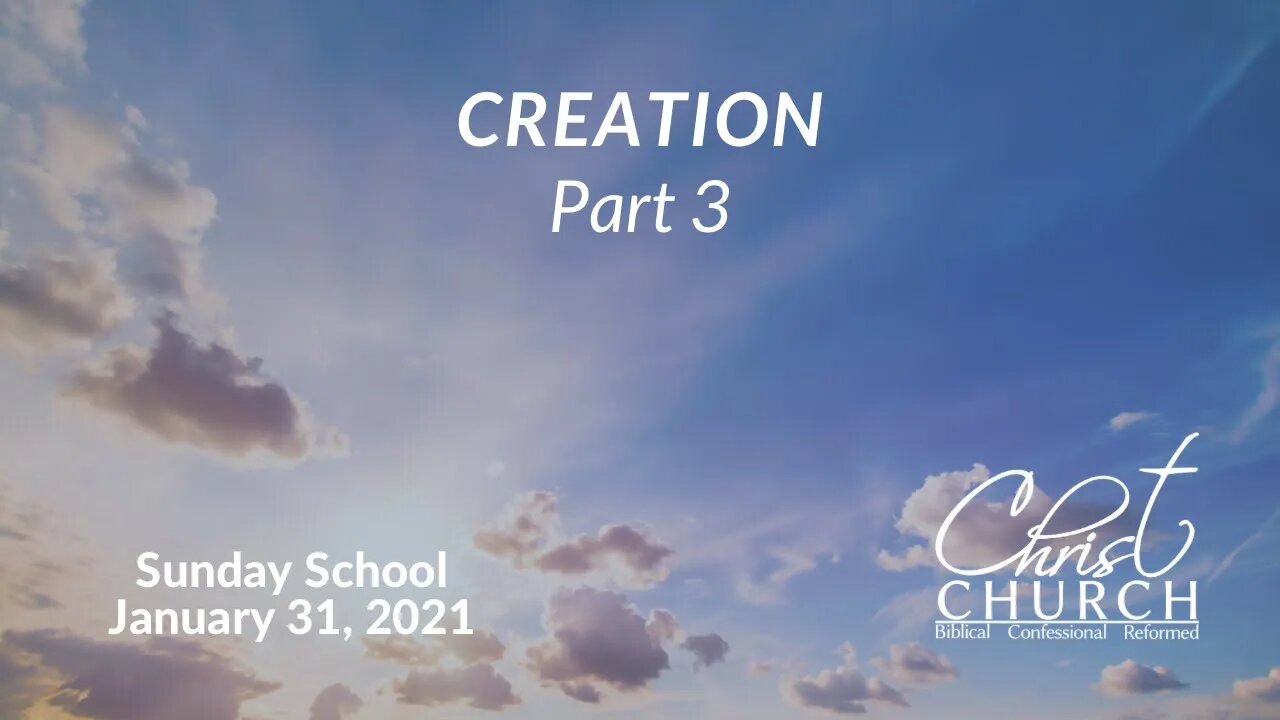 January 31, 2021 - Creation, Part 3 - Rev. John Canales