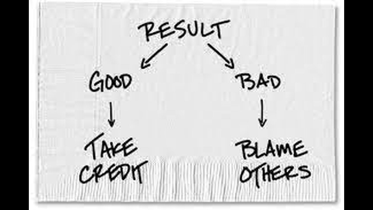 Societal Narcissism - Fine Line Between Blame & Credit