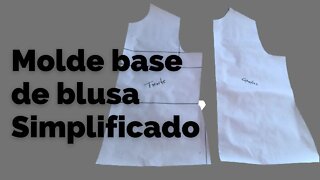 Molde base de blusa simplificado