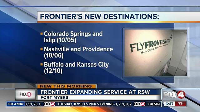 Frontier adding new flights to Fort Myers