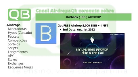 #ibitbook ( #IBB ) #AIRDROP - Aug 1st 2022