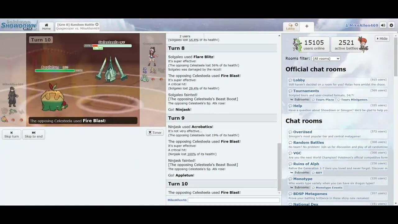 Playing More Pokemon Showdown Random Battles