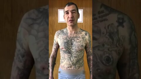 Ukrainian POW shows his Nazi tattoo collection