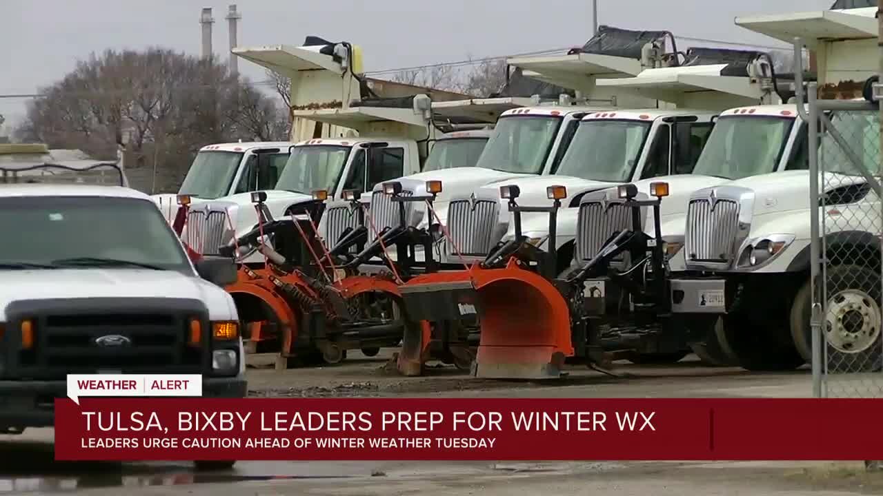 Tulsa, Bixby Leaders Prep for Winter Weather