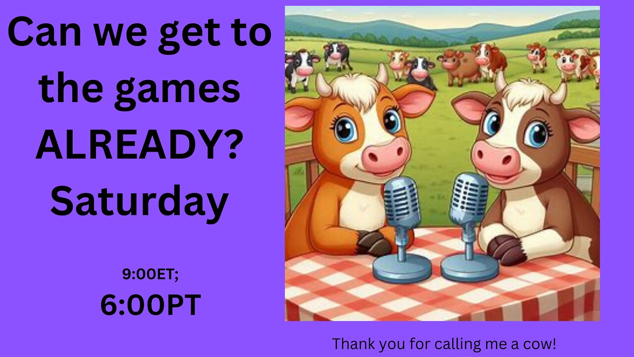 Can we get to the games please? Saturday Game Night