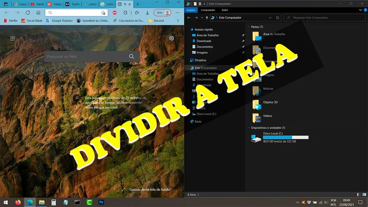 Como dividir a tela do computador - WINDOWS 10