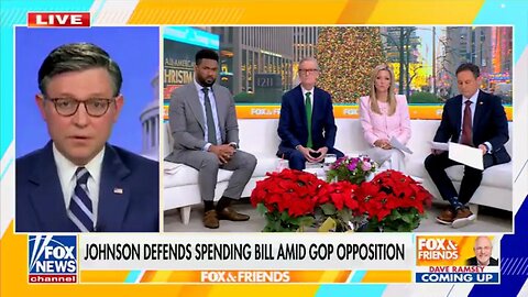 Speaker Johnson Attempts To Defend The 1,547 Page CR By Saying "Any Bill Has To Have Democrat Votes"