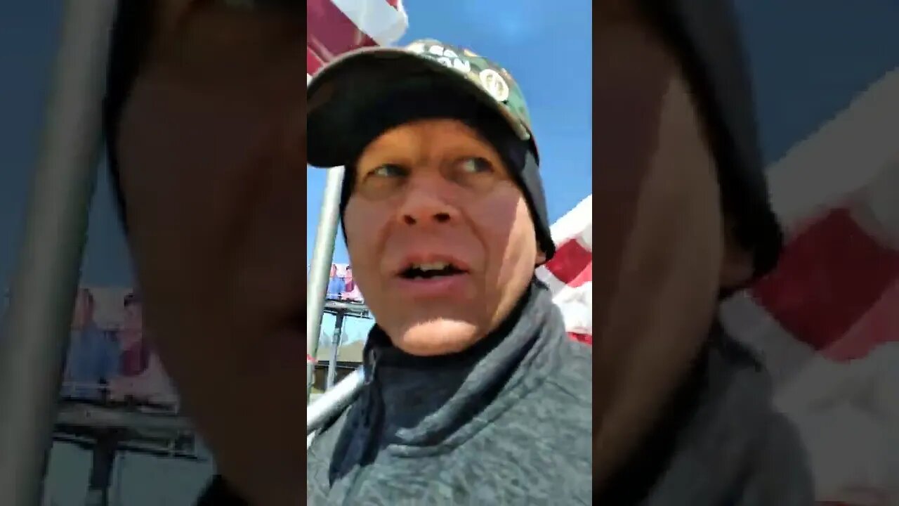 Another Beautiful but windy Sunday for flag waving.