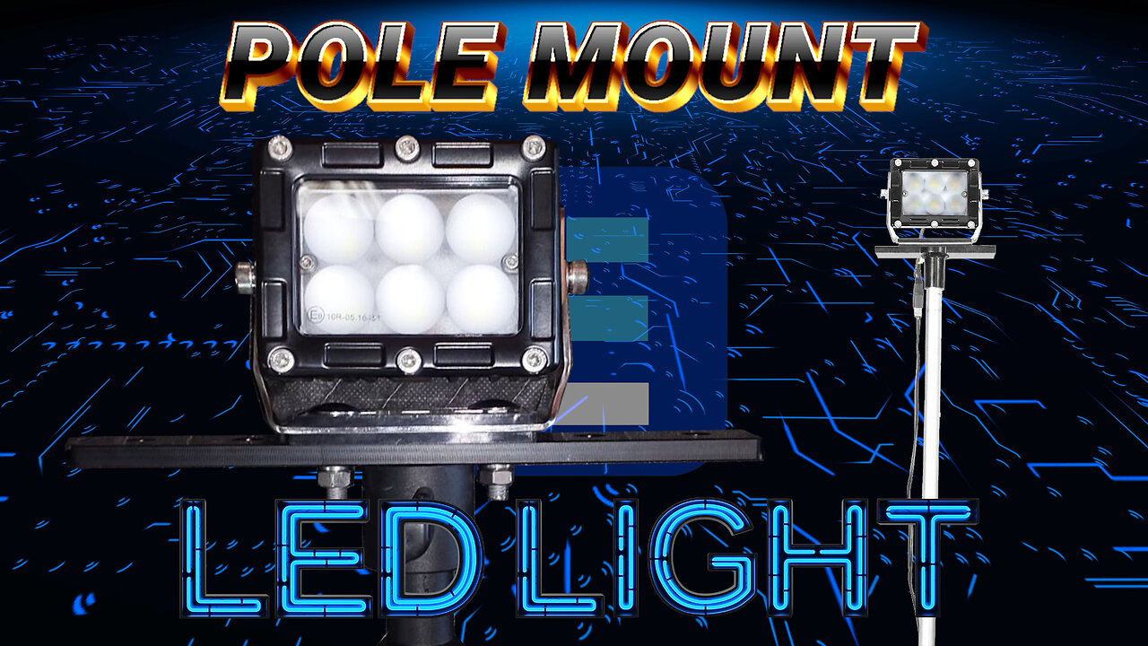 LED Pole Light - 3' to 8.5' Adjustable