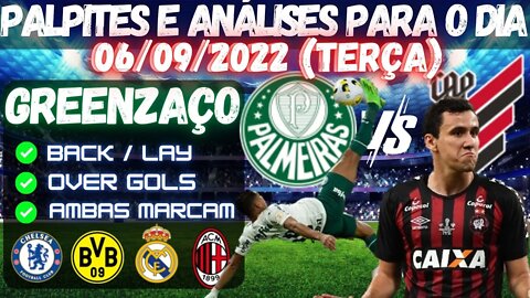 PALPITES DE FUTEBOL PARA O DIA 06 09 2022 (TERÇA) DICAS DE APOSTAS ESPORTIVAS E PALPITES PARA HOJE