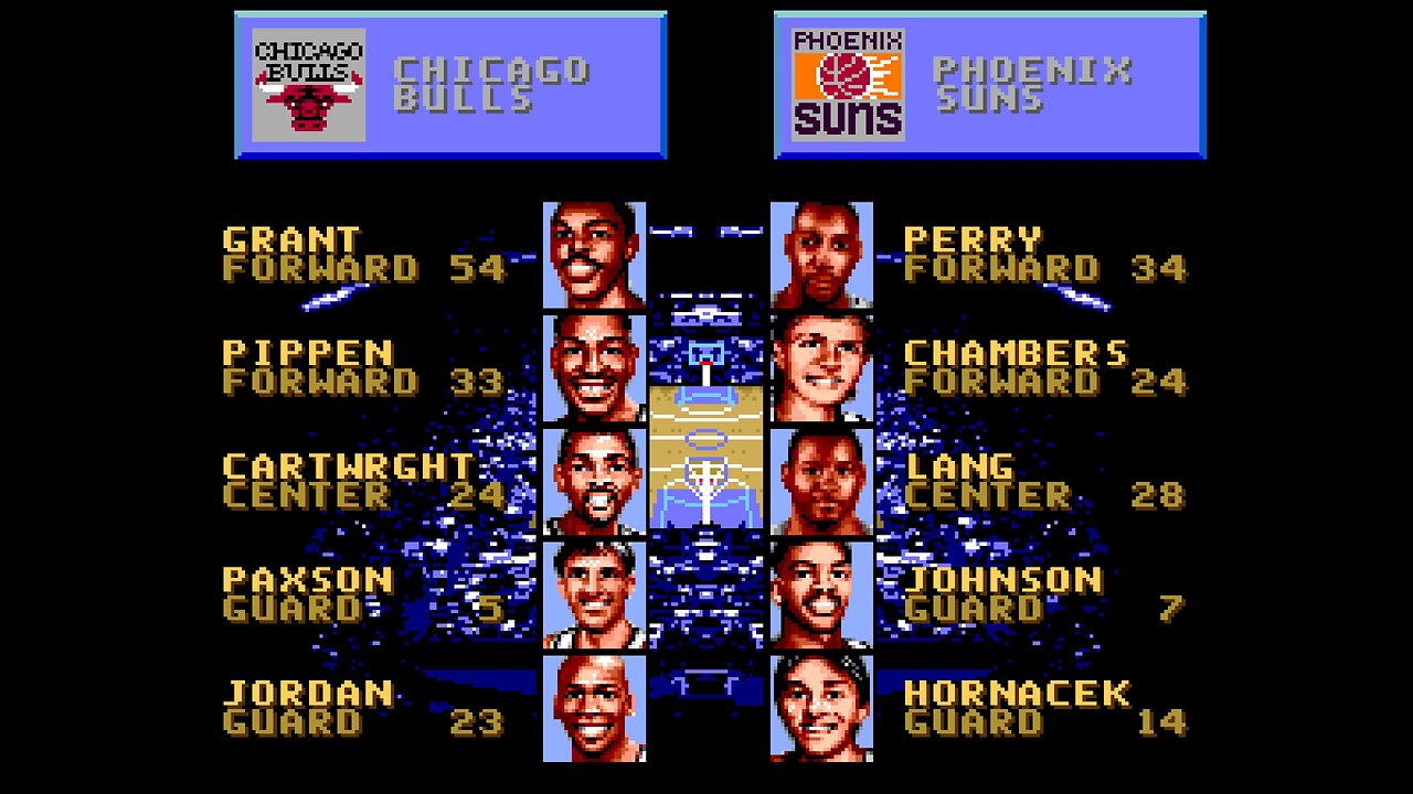 Bulls vs Blazers and the NBA Playoffs (Sega Genesis): Exhibition Gameplay Presentation