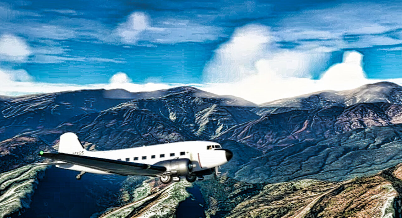 Betanzos Bolivia Douglas DC 3. Throttle problem, attempt to land in dry river bed.