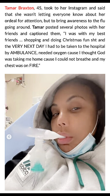 Tamar Braxton was rushed to the hospital with breathing difficulties (after being double v@xxed)