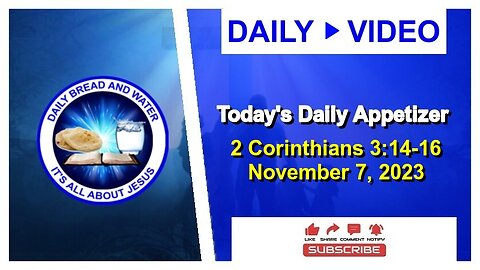 Today's Daily Appetizer (2 Corinthians 3:14-16)