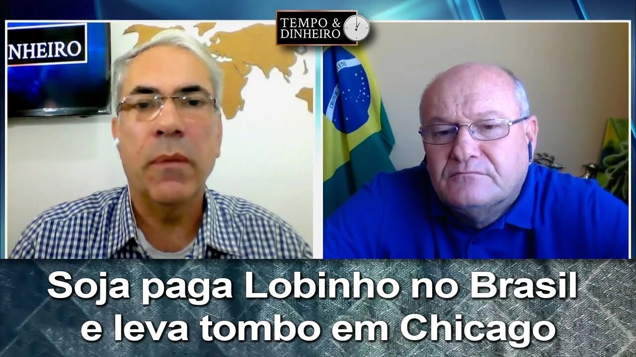 Soja paga Lobinho no Brasil e leva tombo em Chicago