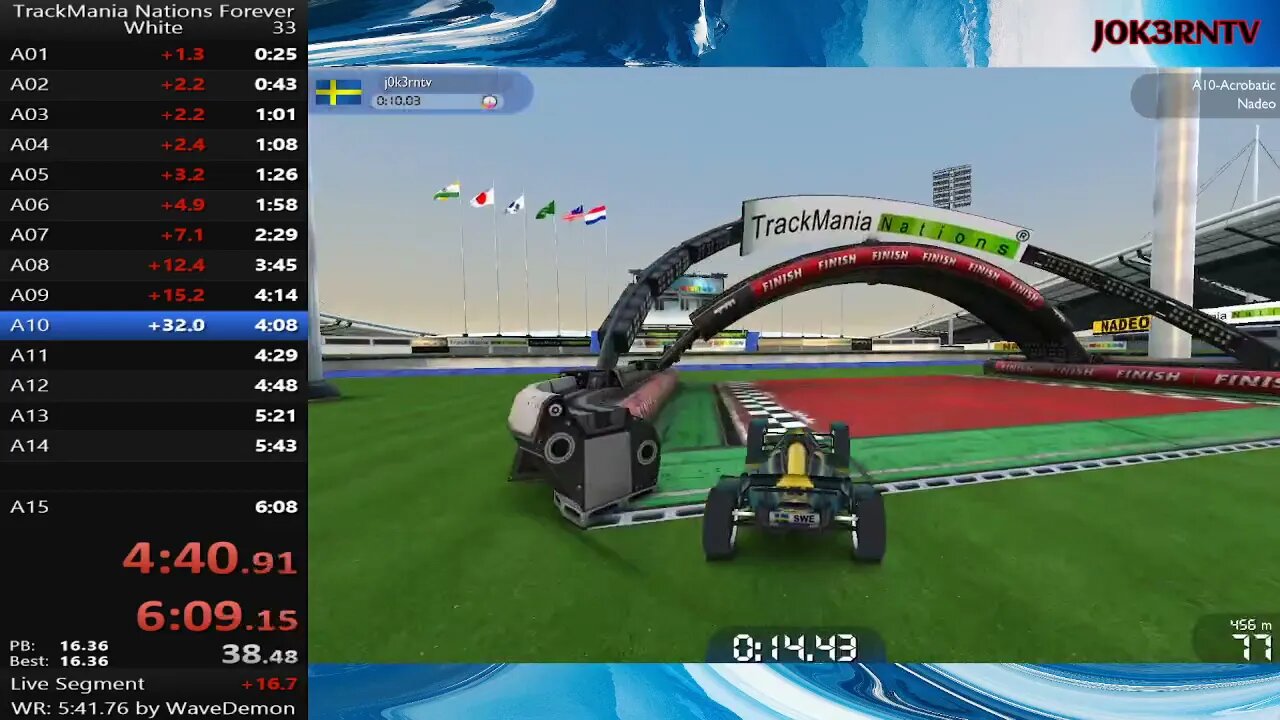 Trackmania nations forever all white tracks under 10 min [PB 7:9.27]