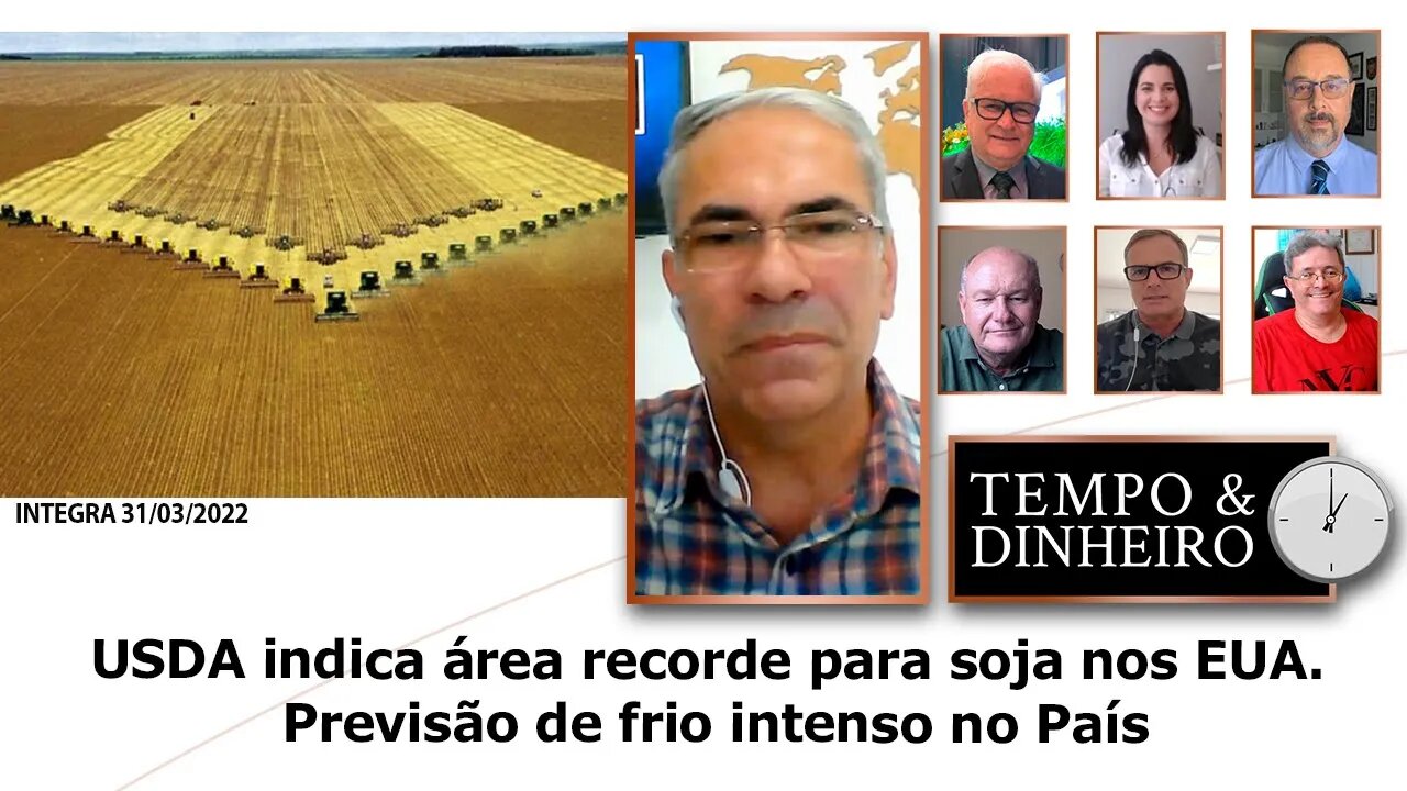 USDA indica área recorde para soja nos EUA. Previsão de frio intenso no País