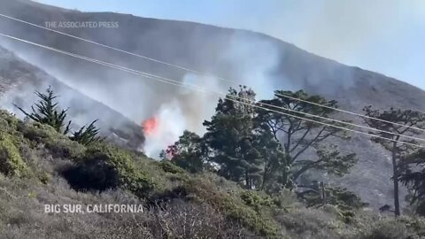 Crews work to contain wildfire near scenic Big Sur