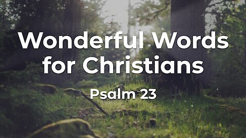 Nov. 7, 2021 - Sunday PM Service - Wonderful Words for Christians (Psalm 23)