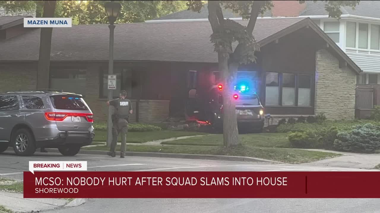 Squad slams into house after pursuit