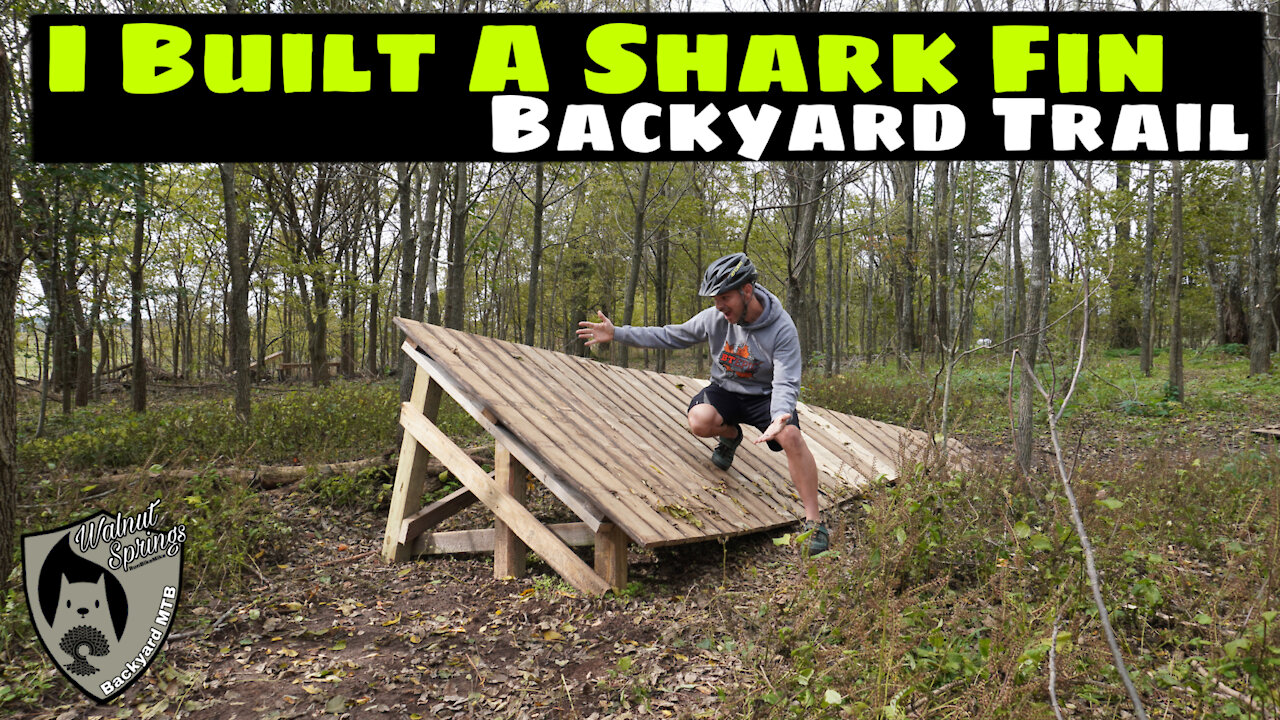 Building a Mountain Bike Shark Fin: The Drop In, A Backyard MTB Trail