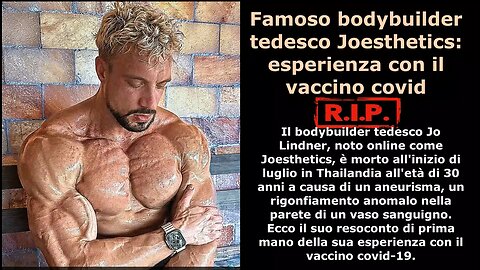 Famoso bodybuilder tedesco Joesthetics "esperienza con il vaccino covid"