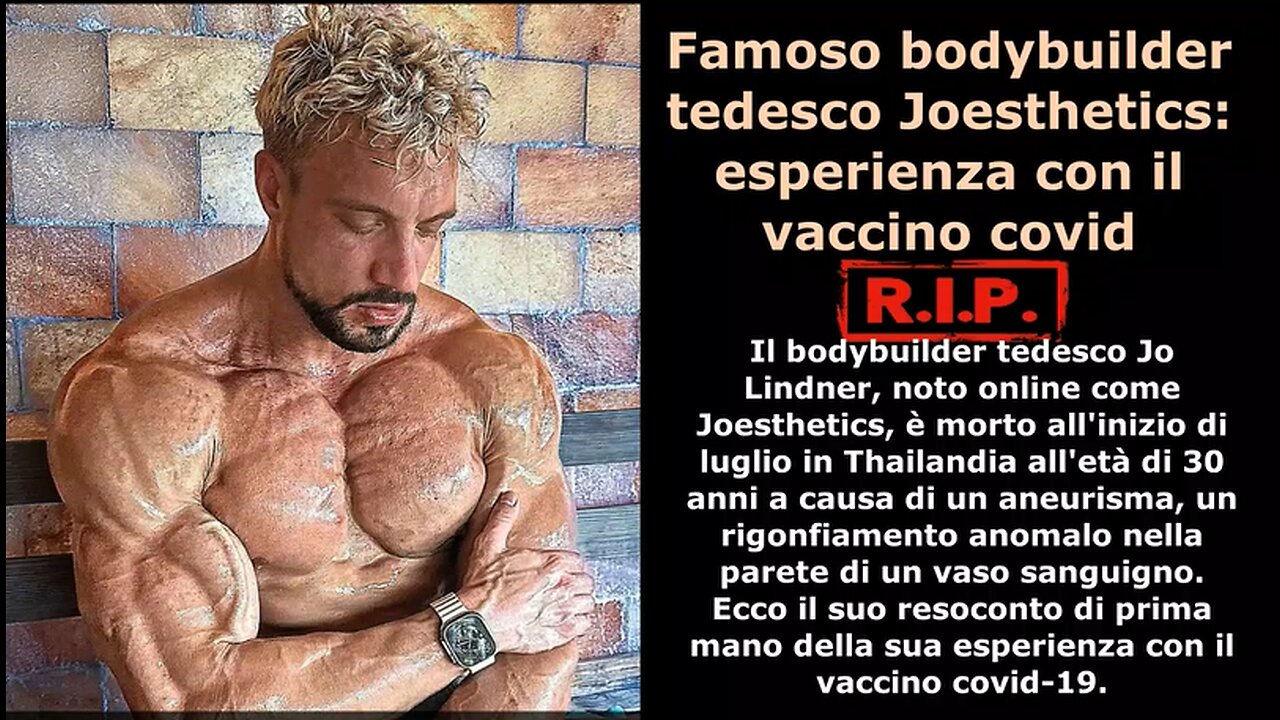 Famoso bodybuilder tedesco Joesthetics "esperienza con il vaccino covid"