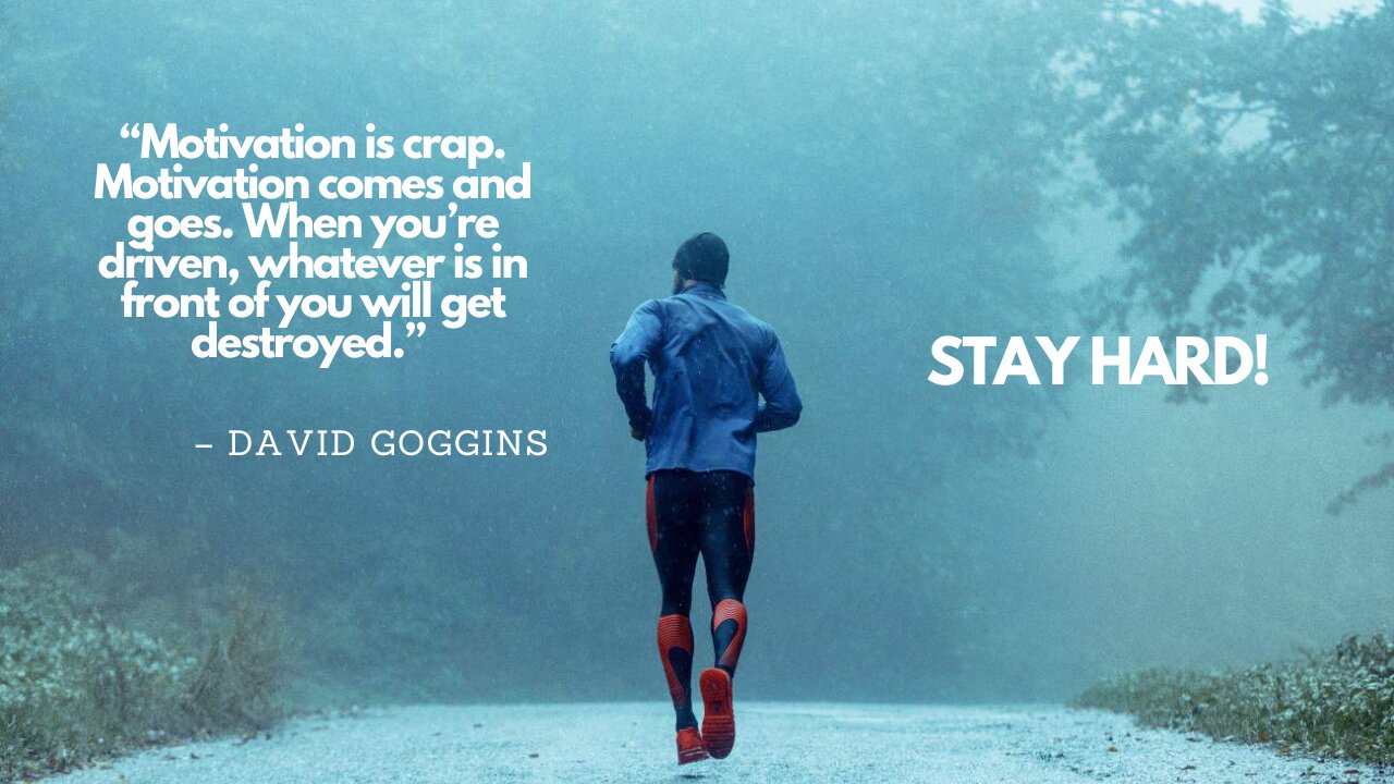 David Goggins' No Music Motivational Speech with Only the Sound of Rain in the Background!