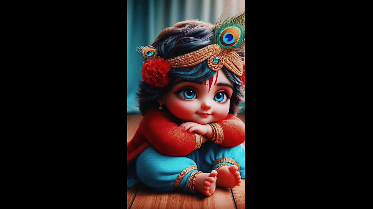 "Divine Delight: Baby Lord Krishna #shorts # shortvideos