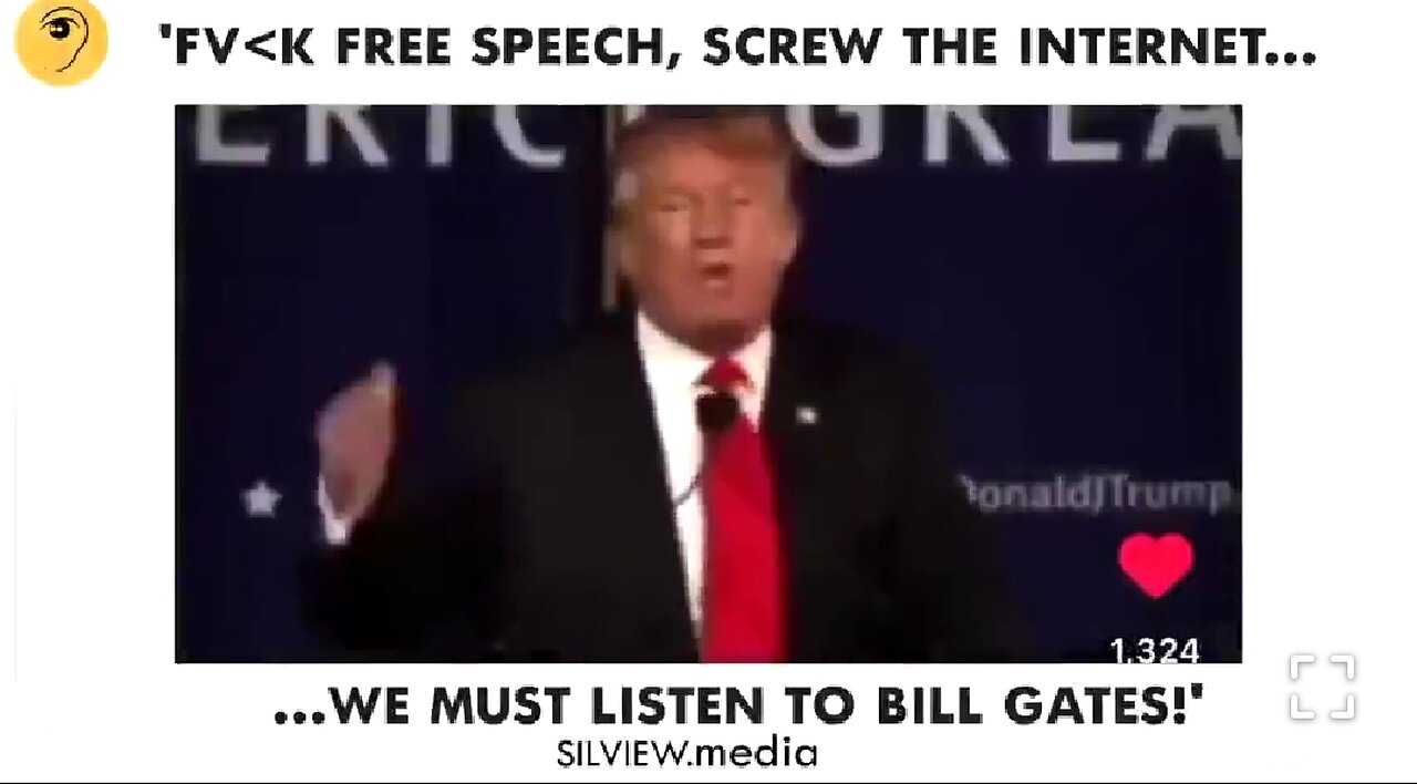 TRUMP: "WE MUST LISTEN TO BILL GATES." PRO INTERNET CENSORSHIP. PRO RED FLAG GUN LAWS... 💣