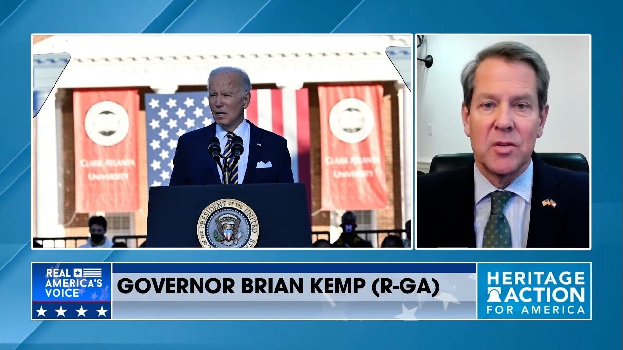 GA Governor Brian Kemp Reacts to Biden's Recent Visit to Georgia