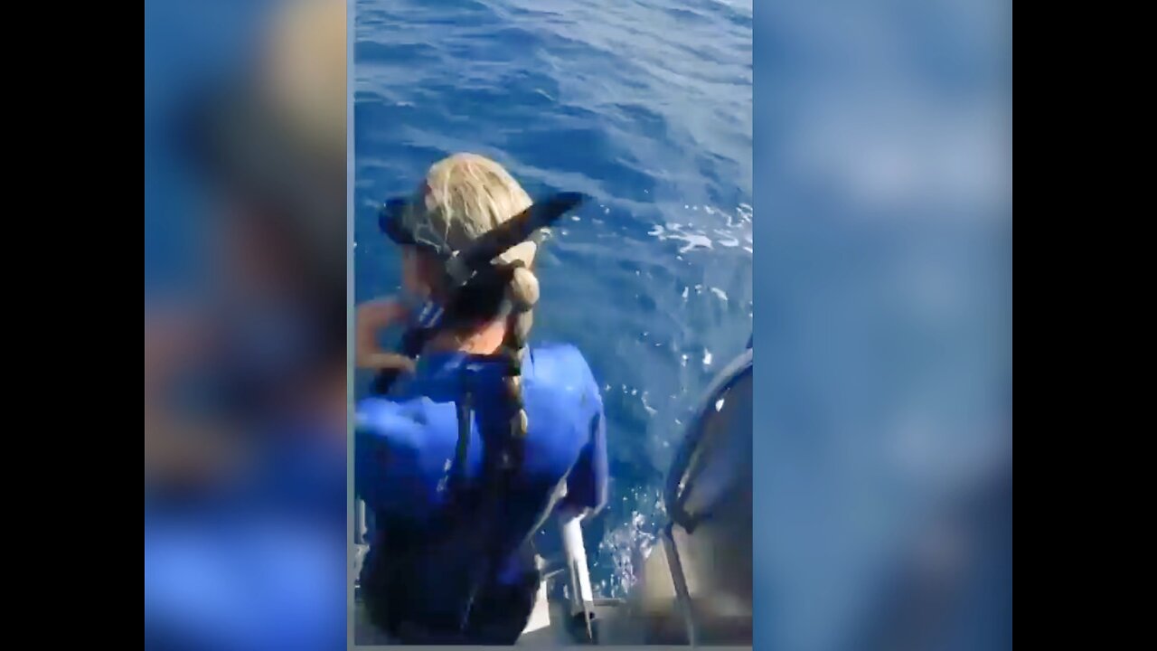 Hungry Shark Tries To Bite Scuba Diver