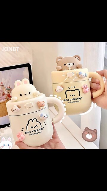 ANNUAL SALE!! Kawaii Bear Coffee Thermal Cup For Hot Cold Drinks