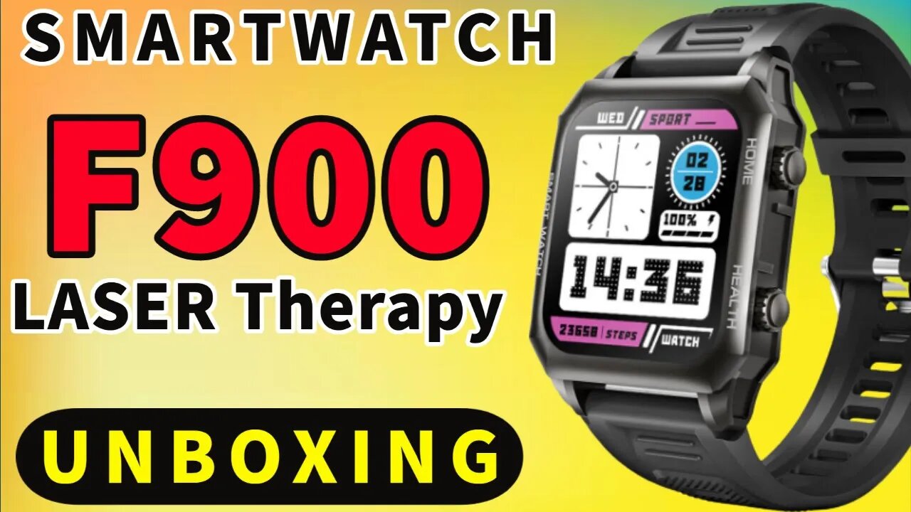 Smartwatch F900 Laser Therapy Unbox