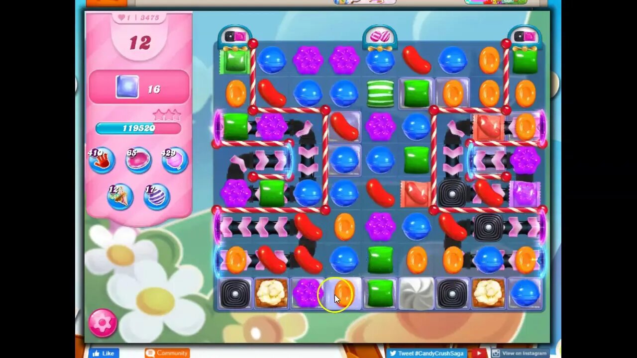 Candy Crush Level 3475 Talkthrough, 25 Moves 0 Boosters