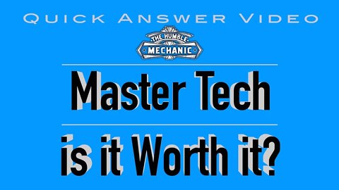 Master Technician, Is it REALLY Worth It?