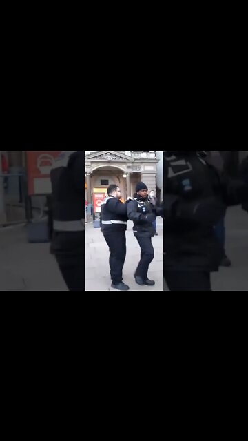 almost kicks of with security guard #london