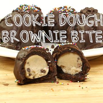 Cookie dough brownie bombs