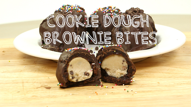 Cookie dough brownie bombs