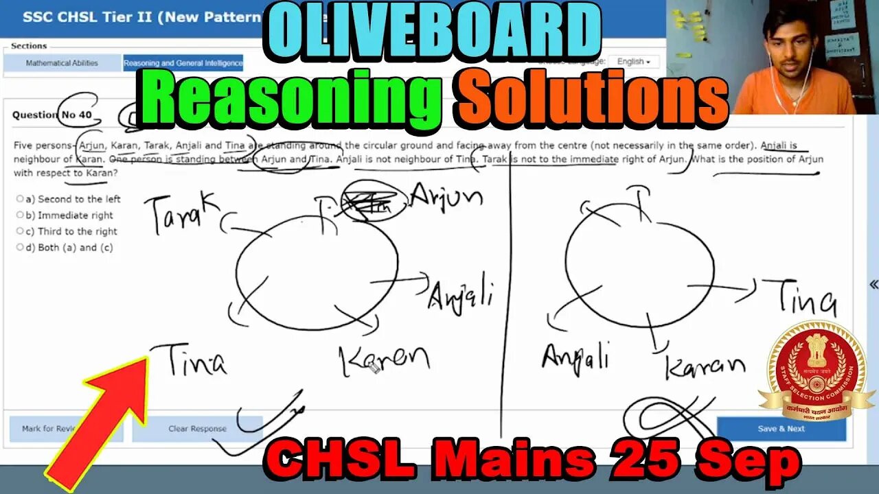 86/90🔥 Reasoning Solutions SSC CHSL Tier 2 Oliveboard 25 Sep | MEWS Maths #ssc #oliveboard #cgl2023