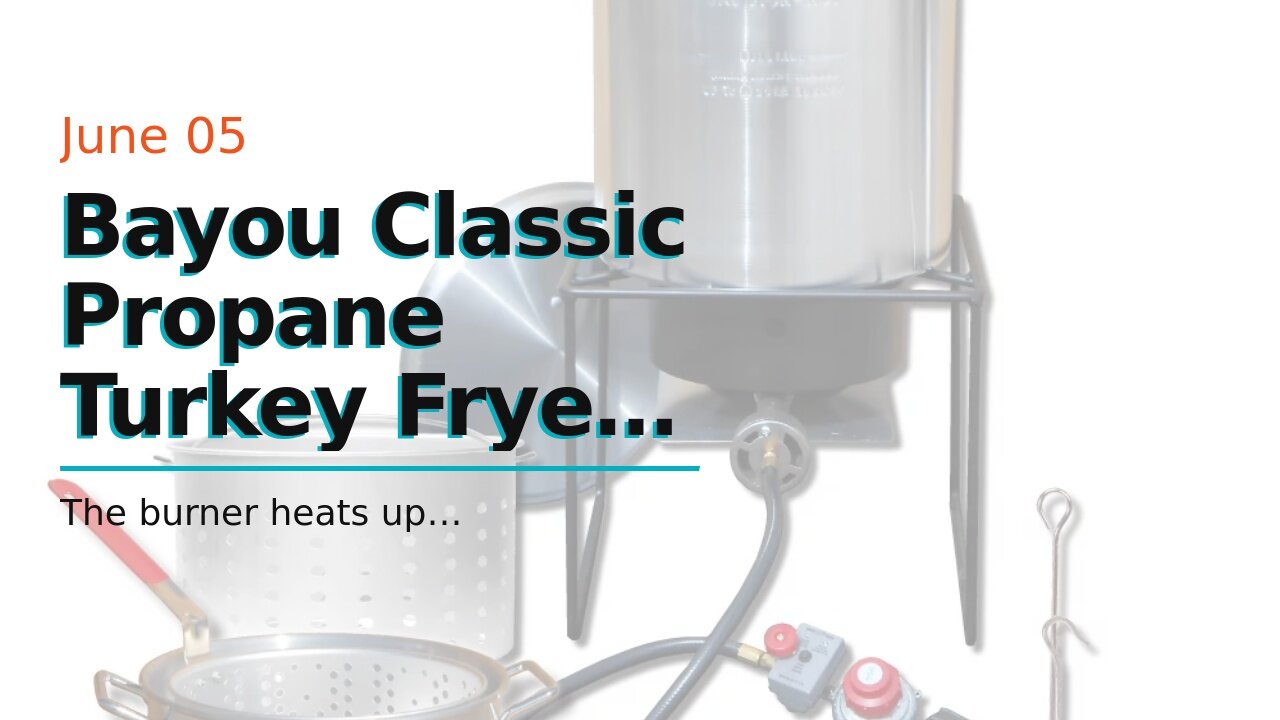 Bayou Classic Propane Turkey Fryer Kit - Burner and 32qt Stainless Steel Pot